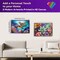 2-Piece Diamond Painting Kits for Adults,Colorful Sea Turtle and Succulent Plant Painting Colorful Artwork for Beginner Perfect for Home Wall Deco Diamond Decor 12"x16